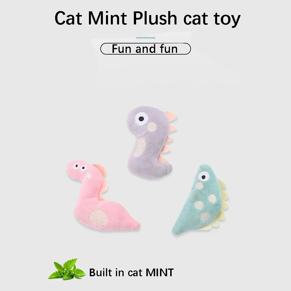 Pet Cat Toy Cute Plush Animal For Kitten Mint Teaser Play Interactive Pet Chewing Vocal Toy Claws Thumb Bite Cat Mint