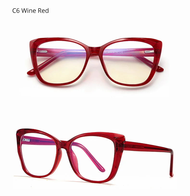 Ralferty, женские прозрачные очки, оправа, синий светильник, женские очки, кошачий глаз, оптические оправы W2001