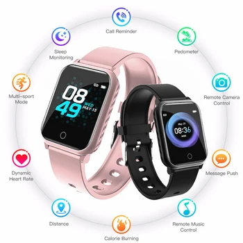 

Fitness Watch Heart Rate Sleep Tracker Remote Control Anti-lost Information Reminder Pedometer Bluetooth Men And Women Wristband