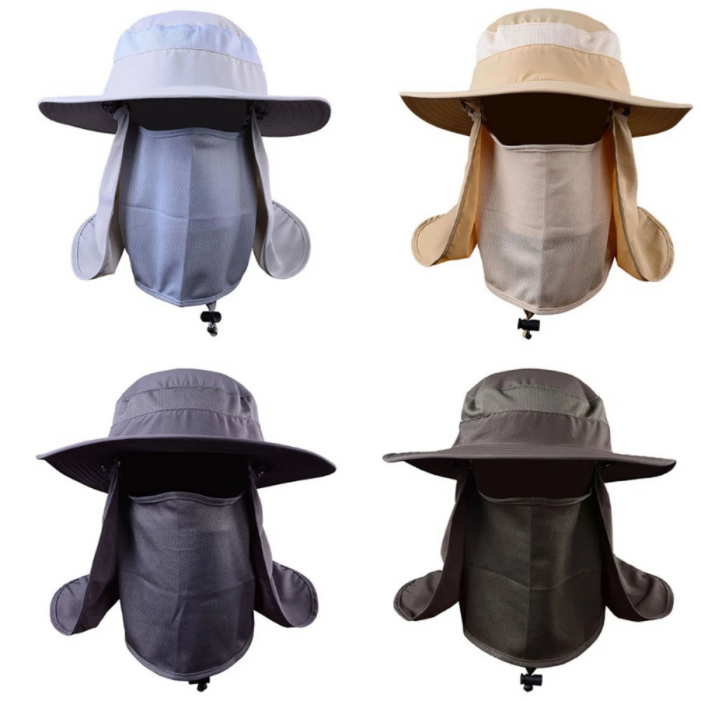 Fishing Flap Caps Men Women Windproof Sunshade hat Detachable Removable Ear Neck Cover Fishermen Hat