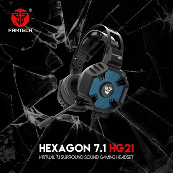 

FANTECH HG21 Earphones with Microphone 7.1Surround Sound Gaming Headset USB Wired Gaming Headset for PC NS SWITCH Earphone Gamer