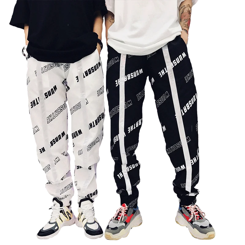

Dossan 2020 Reflective Hip Hop Cargo Pants Men Joggers Sweatpants Mens Streetwear Night Light Shiny Blink Long Pants