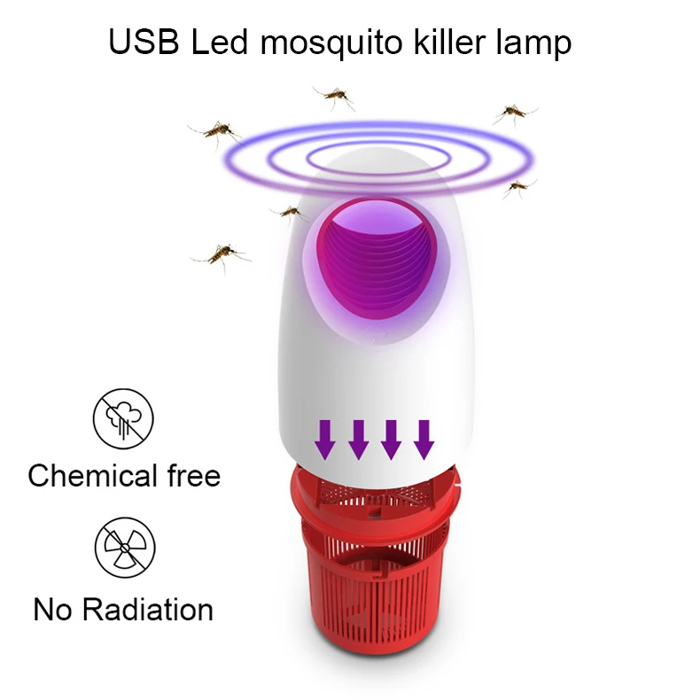 Светодиодная лампа от комаров, USB, против комаров, насекомых, мугген, убийца Москито, лампа-убийца, Zapper, УФ-светильник, ловушка, лампа для дома и улицы