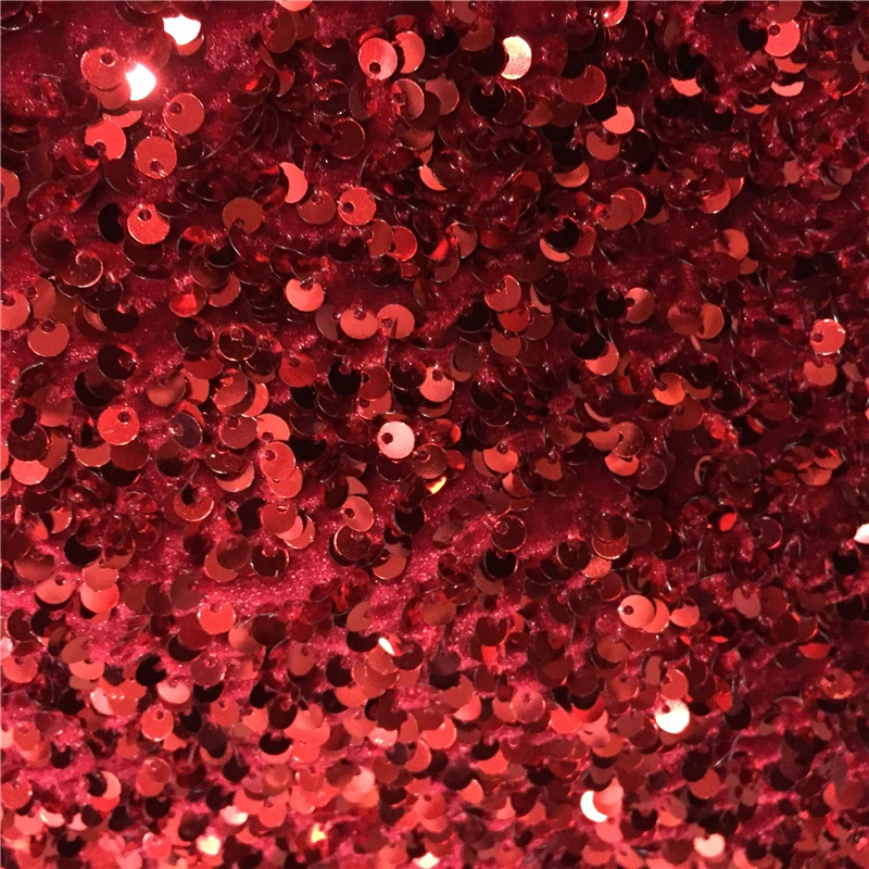 DIY 5 мм Высококачественная пенопластовая ткань с блестками, бархатная нижняя часть для шоу и других важных случаев шириной 130 см - Цвет: Red