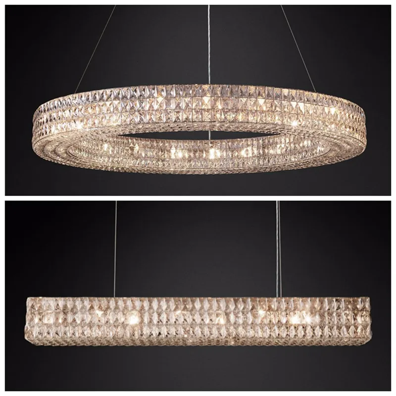 

Jmzm Modern Crystal Chandelier Round/Rectangular Living room Villa Hotel Restaurant Light Luxury Large Chandelier
