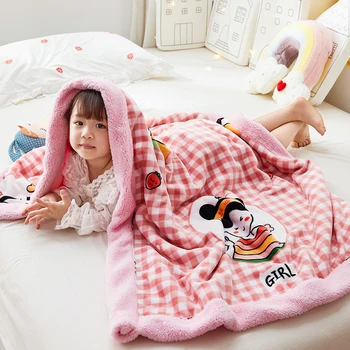 

Winter Fleece Blankets And Throws Adult Thick Warm Blankets Home Super Soft Duvet Luxury Pink Plaid Blankets Cute Girls Blankets