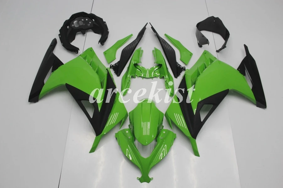 Литьевая Форма ABS Обтекатели комплект подходит для Kawasaki Ninja 300 EX300 2013 Кузов Набор зеленый Прохладный