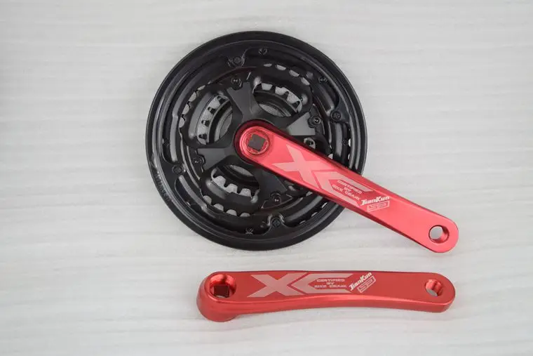 Велосипед crankset 7-8-9 скорость MTB горный велосипед колесо цепной передачи с рычагом 42T-33T-24T цепь 170 мм черный красный синий золотой велосипед звездочка
