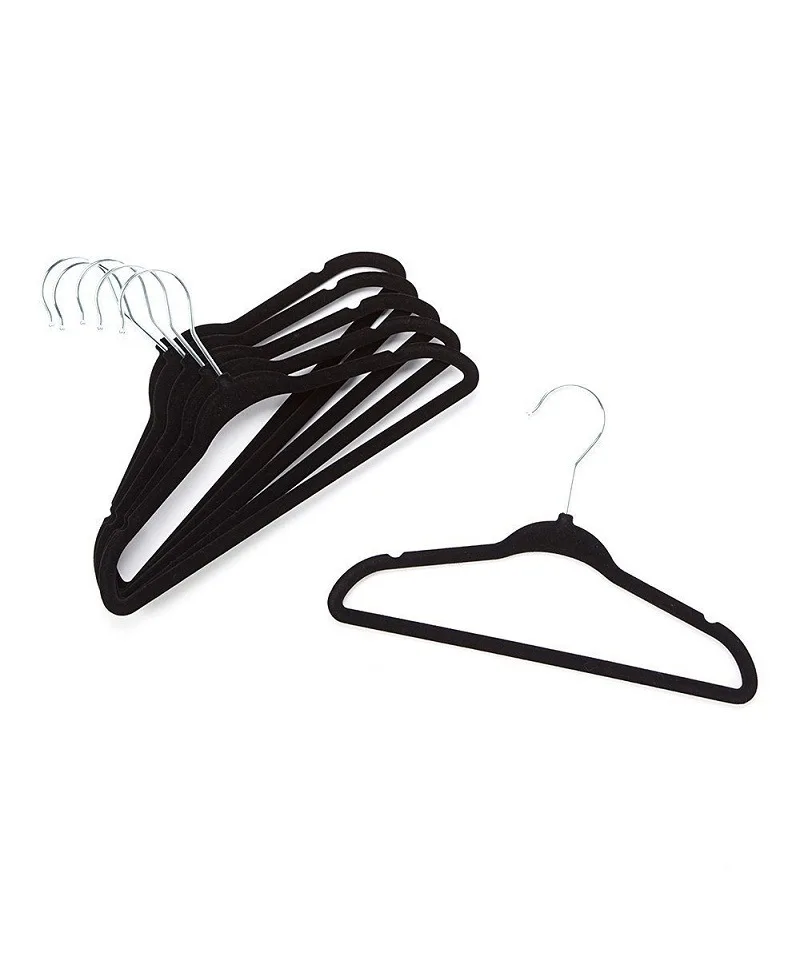 Cross Border Camisole Bit Infant Flocking Hanger 28 Cm Velvet Anti-slip Kids Clothes Hanger Seemless Baby Clothes Rack