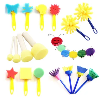 

NEW Sponge Paint Brushes Toys Seals Creative Sponge Brushes Kids Children Drawing Painting Graffiti Brush Multi style