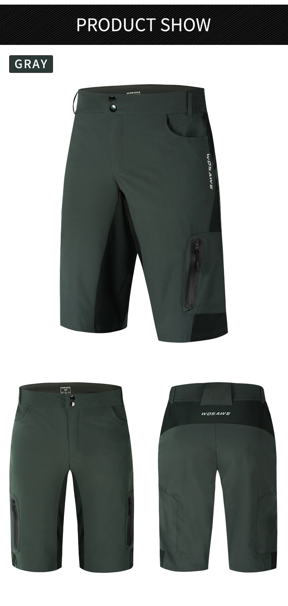 Мужские шорты для велоспорта WOSAWE летние спорта на открытом воздухе дождя