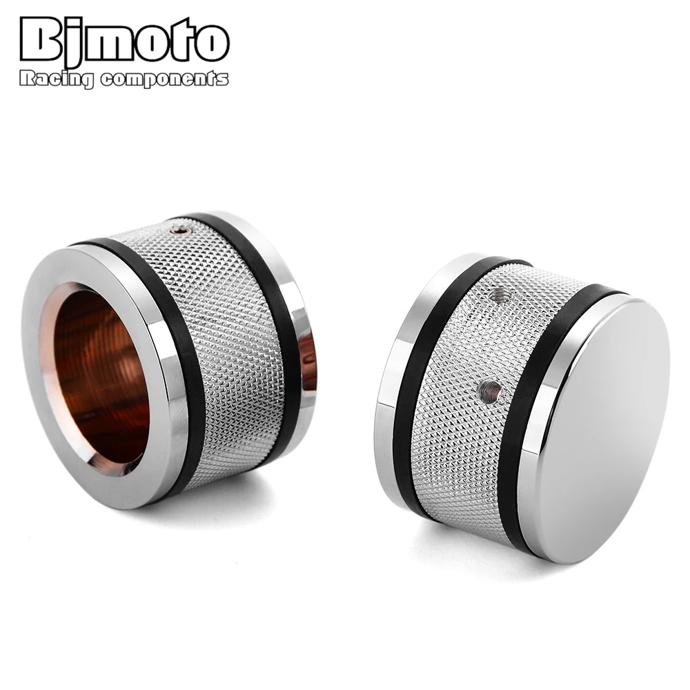 

For Harley Davidson Forty Eight Fat Boy Electra Glides Pair Motorcycle Front Axle Cap CNC Rolling pattern Nut Cover