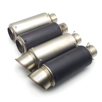 

For kawasaki er6n royal enfield accessories aprilia rs 125 51/61mm Inlet Universal motorcycle exhaust scape moto muffler Pipe