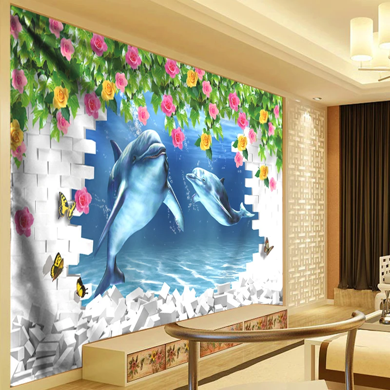 

Green Leaves Decorative Tapestry 3d Flower Vine Shark Waterfall Landscape Psychedelic Tapestry Boho Hippie Tapestries Cloth 300