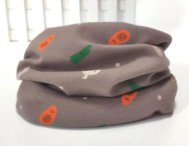 cartoon Solid Candy Color Baby Scarf Cotton Ring Scarf Children Neck Collar Boy Kids Neckerchief Autumn Winter Girls Scarf - Цвет: cartoon