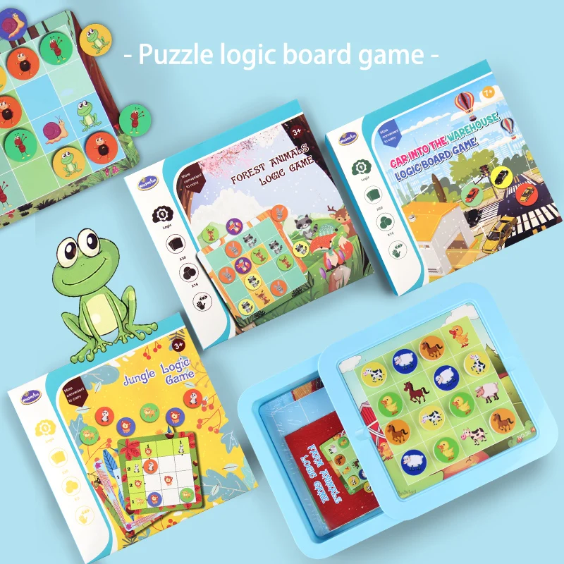 

Jungle Animal Logic Game Educational Toys Puzzle Games Tangram Puzzle Develop Reasoning Skills Toys Board Game For Children