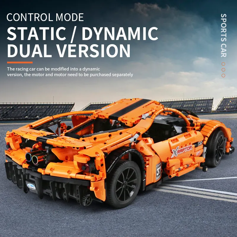 Yeshin MOC Technic Fordsd гоночный автомобиль с моторной мощностью 10792 дистанционным