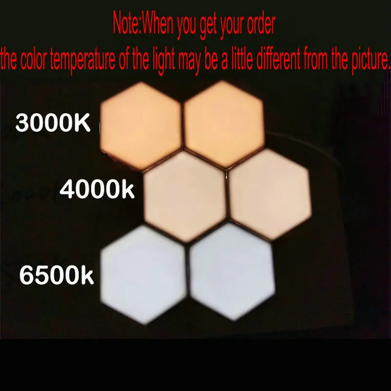  Night Lamp Touch Sensitive Sensor DIY Quantum Lamp Modular Hexagonal LED Magnetic Lights Wall Lamp  - 33043502842