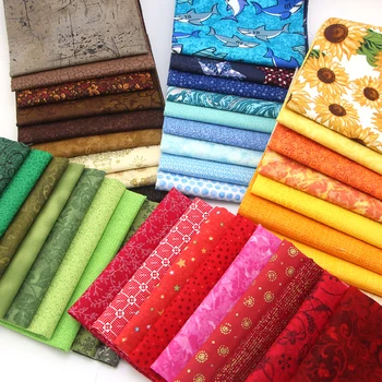 

9 pieces of classic cotton plain weave fine print hand-stitched patchwork patchwork fabric DIY fabric 45*50CM