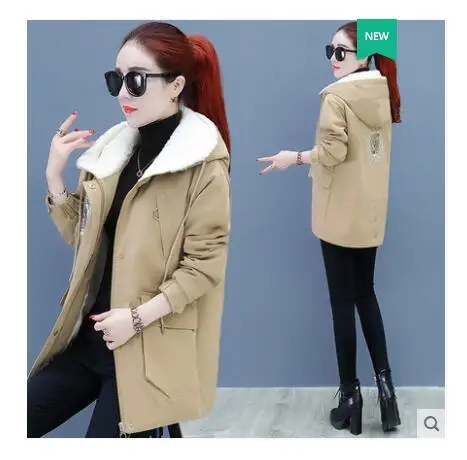 Plus thick velvet jacket Women's autumn and winter new wave of Korean wild loose clothes winter coat