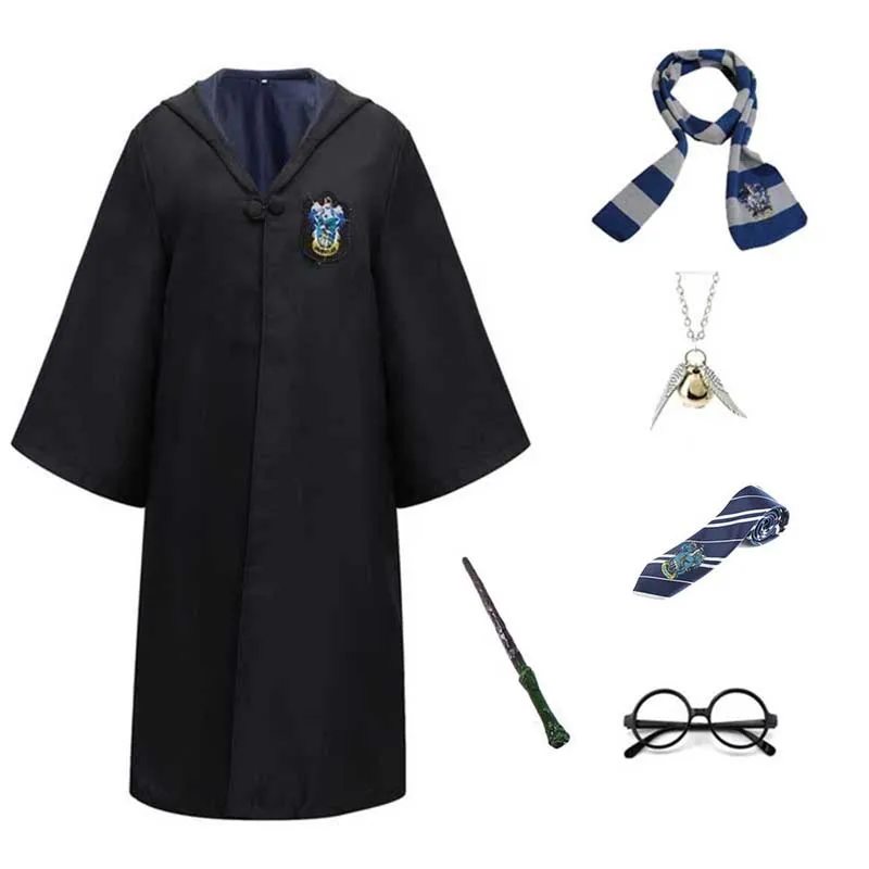 Adulto bambino Cosplay mantello Costume abito magico camicia gonna Hogwarts  harrypotter Robe Hermione Malfoy muslimschool Uniform - AliExpress