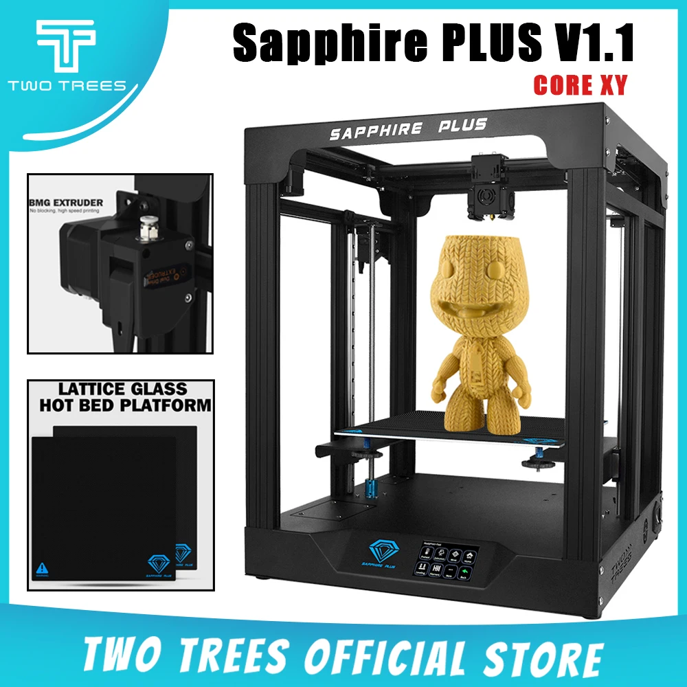 3D принтер Twotrees Sapphire Plus V1 экструдер CoreXY BMG MKS TMC2208 300*300*350 мм наборы сделай сам