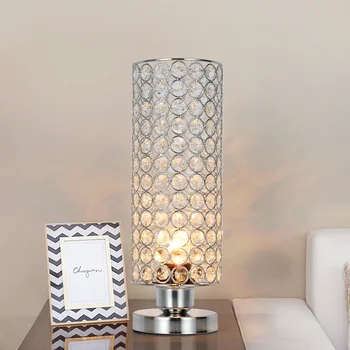 

Simple Crystal Table Lamp Bedroom Living Room Decoration Crystal Desk Light Key switch Homekit Luminaria Office Lamp