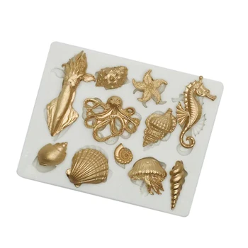 

2020 Halloween Silicone Cake Mold Snake Spider Shell Dolphin Octopus Bear Penguin Chocolate Baking Moulds Cake Decorating Tools