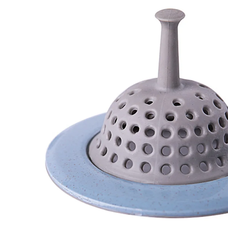 Kitchen Sink Drain Plugs Strainers Kitchen Accessory Silicone Sewer Hair Filter Collect Bath Drain Stopper Sink Floor Drain Plug