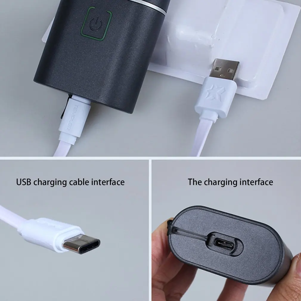 W301 электрическая Водонепроницаемая бритва Usb портативная вращающаяся двойная режущая головка плавающая прямая белая бритва