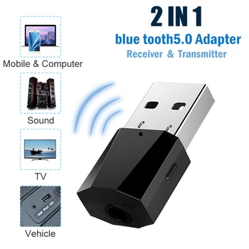 

bluetooth 5.0 usb adapter dongle computer pc headphones for speaker car fone audio receiver transmiter tv adaptador 3.5mm mouse
