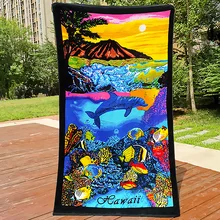 Банное полотенце,, Новая Зеландия, стиль острова, не формальдегид, для взрослых, удлиненное, полностью хлопковое, пляжное полотенце 180X105 см