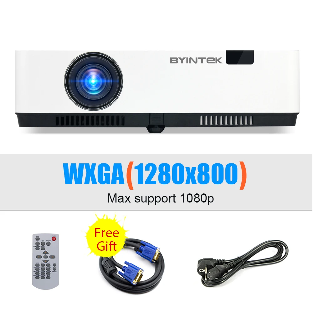 BYINTEK бренд Cloud K400 300 дюймов дневной свет 3300ANSI 3LCD видео фильм 1080P FUll HD проектор для домашнего кинотеатра Образование Бизнес - Цвет: K400 1280x800 WXGA