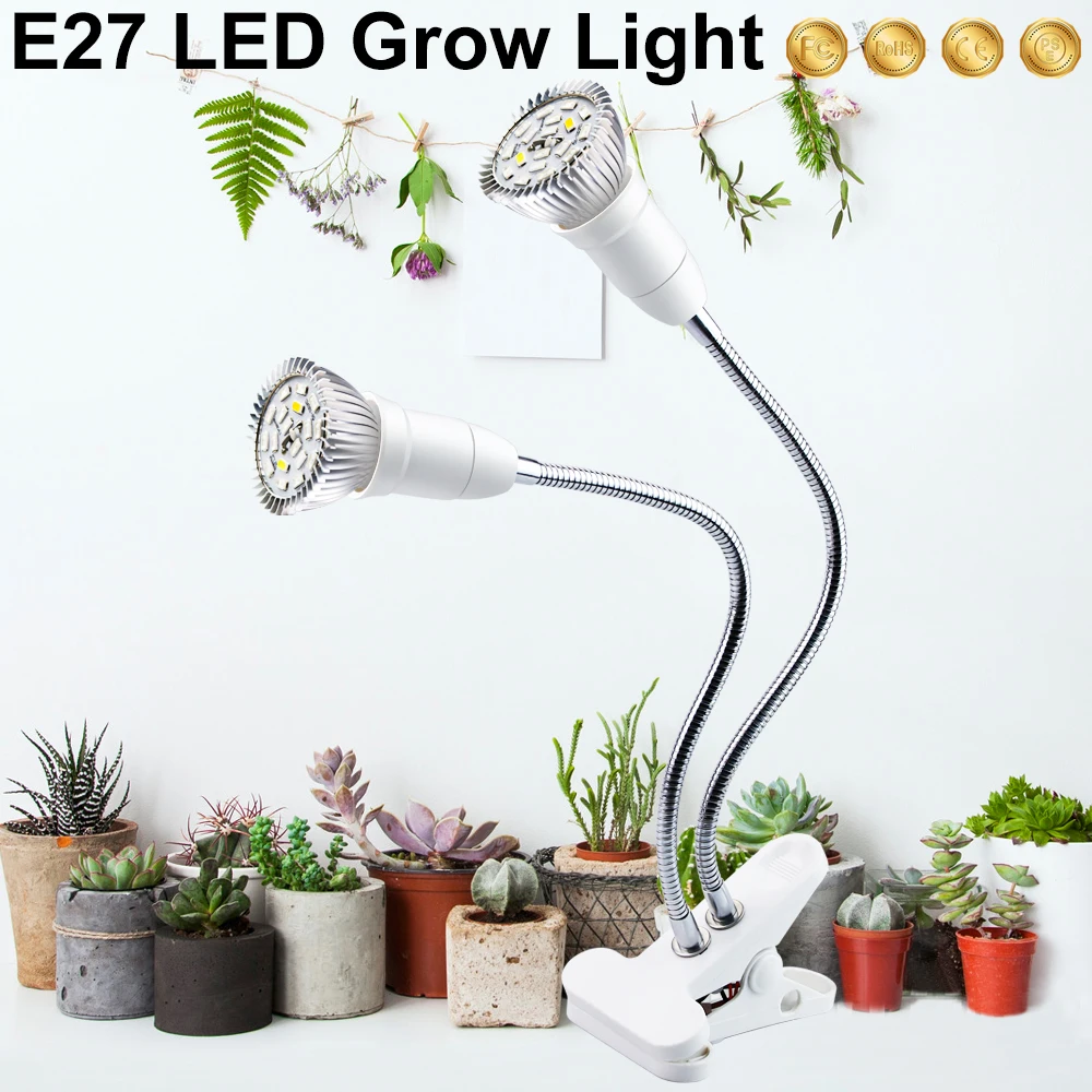 In Crescita Ha Portato A Spettro Completo Coltiva La Luce E27 Pianta Lampada 18W 28W Fiore Piantina Crescita Interna Luce Phyto Lampada Serra Ha Condo