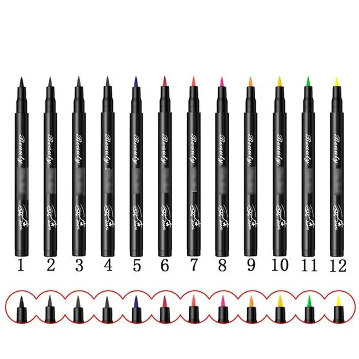 Waterproof Eye Brow Eyeliner Liquid Eyebrow Pen Women Makeup Quick-drying Pencil dry,easy to wear, natural