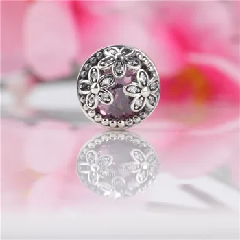 

Original 925 Sterling Silver Fashionable Daisy Flower Field Cat's Eye Beads Fit Pandora Women Bracelet & Necklace Diy Jewelry