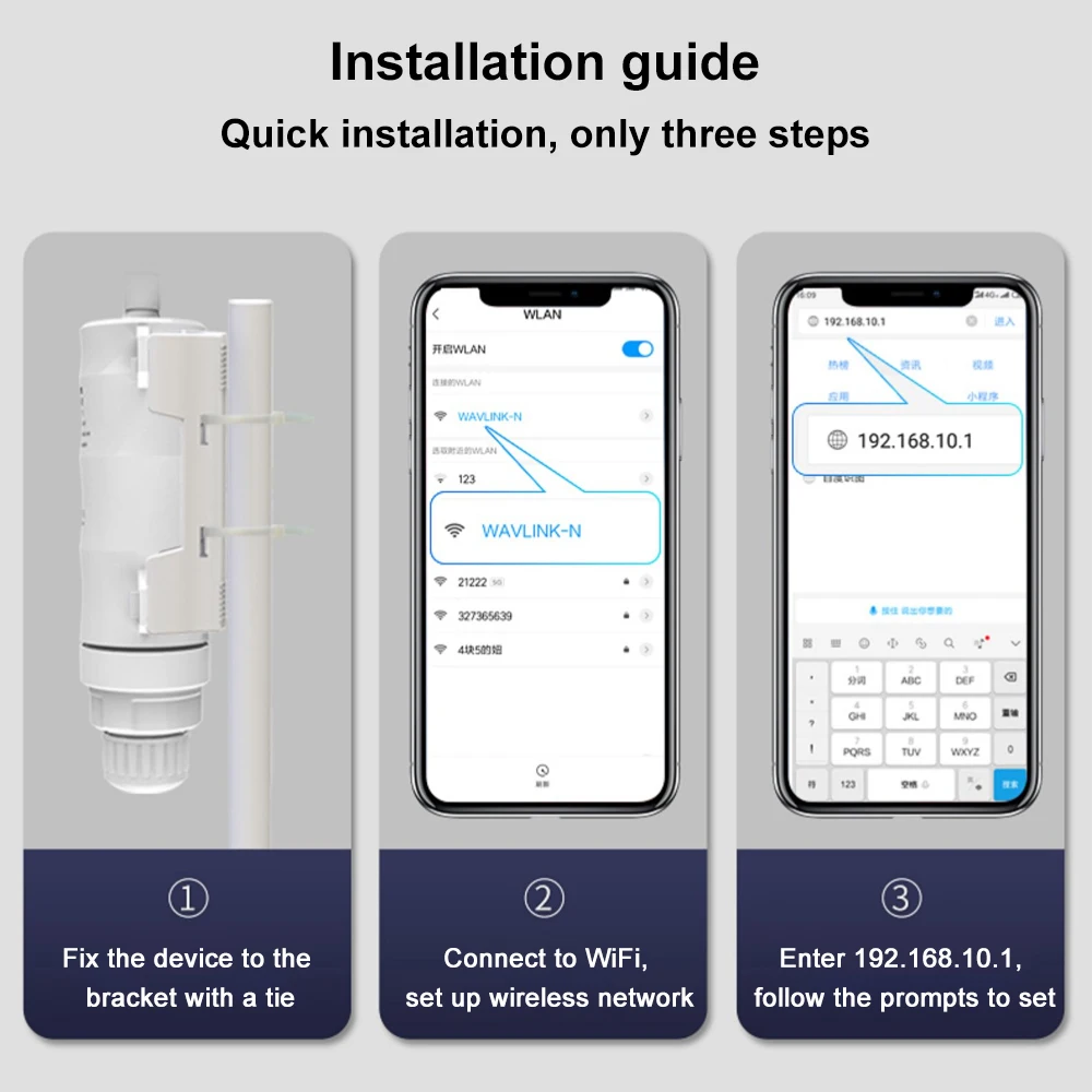 Wavlink AC600 высокомощный открытый WIFI роутер/точка доступа/CPE/WISP беспроводной wifi