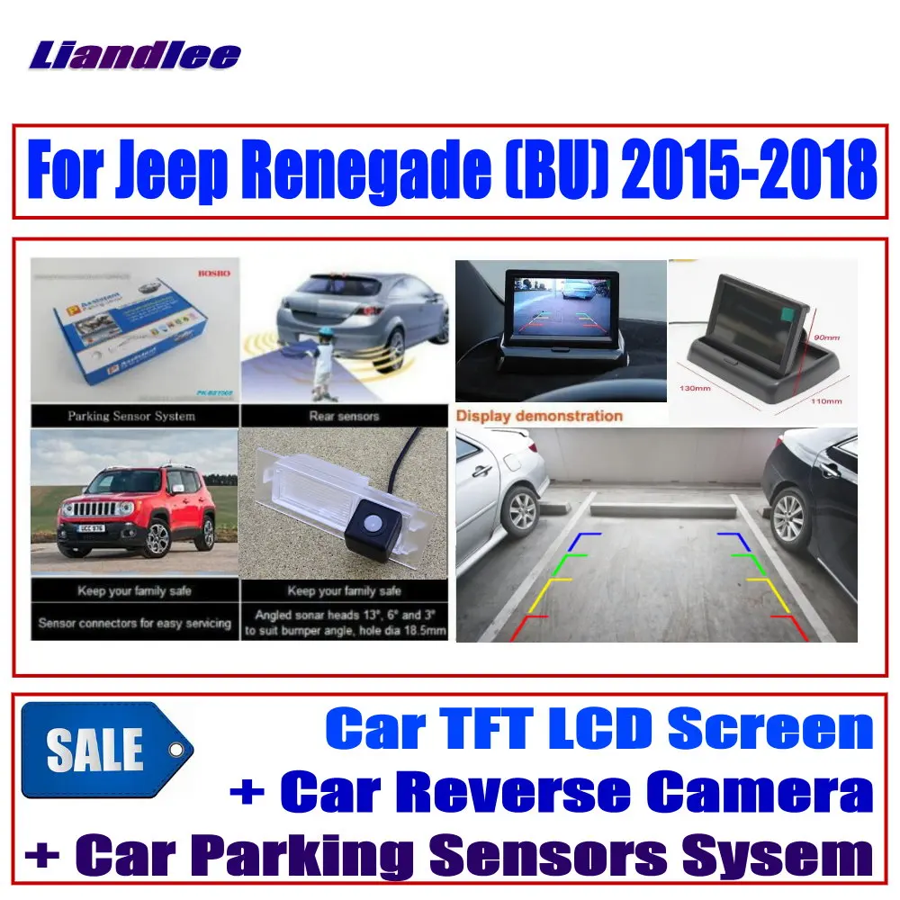 CCD камера заднего вида для Jeep Renegade(BU)- Цифровые датчики парковки системы/Автомобильная камера заднего вида монитор дисплей