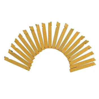 

20pcs Lathe carbide tip 1/4" Gold Metal Tipped Cutting Turning Welding