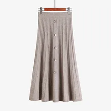 Осенняя однобортная трикотажная длинная юбка-карандаш с карманами, женская трикотажная юбка с разрезом спереди, эластичная талия, Тонкая зимняя юбка-футляр