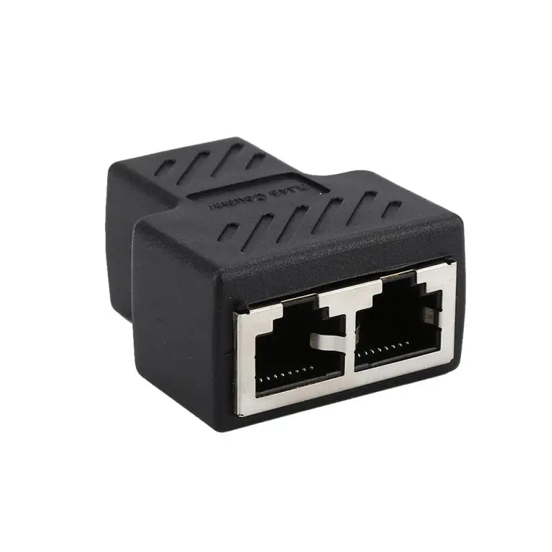 Новинка 1 шт. 2-сторонний разветвитель сети Ethernet RJ45 2 LAN двойной адаптер