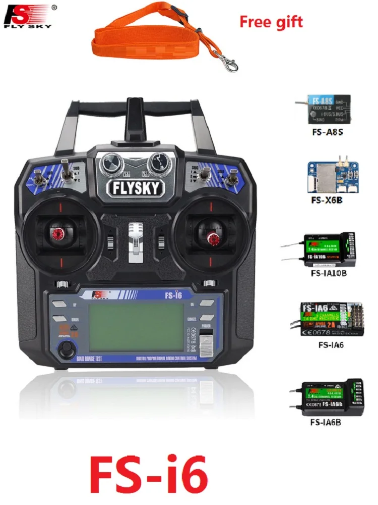 FLYSKY FS-i6X i6X 10CH 2.4GHz AFHDS 2A RC Transmitter With X6B iA6B A8S iA10B iA6 Receiver