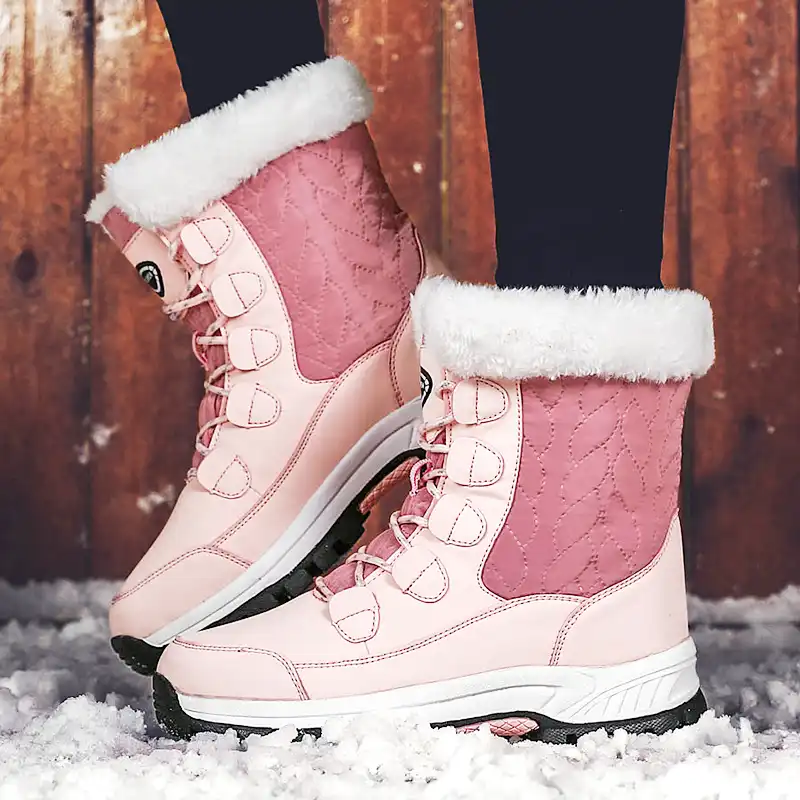 女性のブーツ新ファッション雪のブーツ快適レディース冬のブーツファーアンクル冬の靴bota S Mujer A5 Ankle Boots Aliexpress