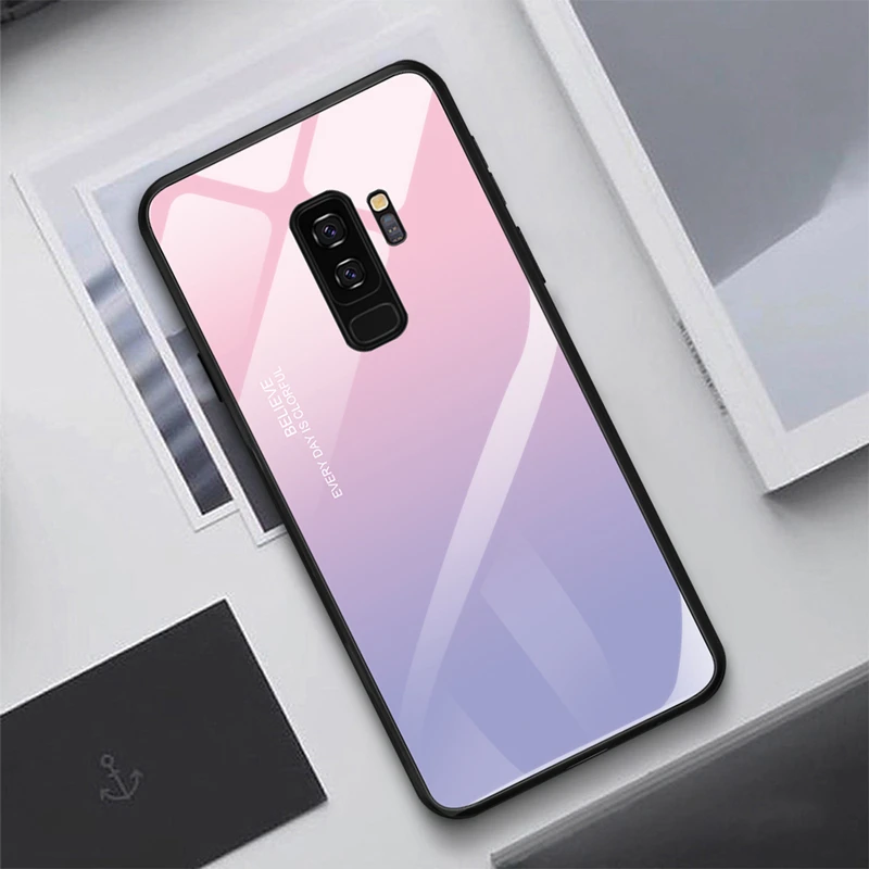 Закаленное Стекло чехол для телефона для samsung S8 S9 S10 плюс S10e A20 A10 A30 A50 A70 M20 A7 3D чехол с рисунком в армейском стиле, с принтом в виде цветов и мягкий чехол - Цвет: FenZ