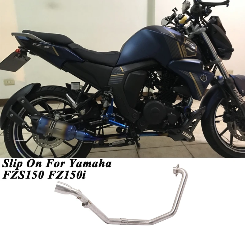 

Slip On For Yamaha FZS150 FZ150i Motorcycle Exhaust Escpae Modified Front Middle Link Pipe 51mm Without Akrapovic 51mm Muffler