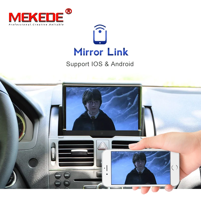 무선 카플레이 동글, 메르세데스 벤츠 C 클래스 W204 2008-2010 NTG 4.0, 자동차 멀티미디어 비디오 인터페이스 박스 화면 업그레이드