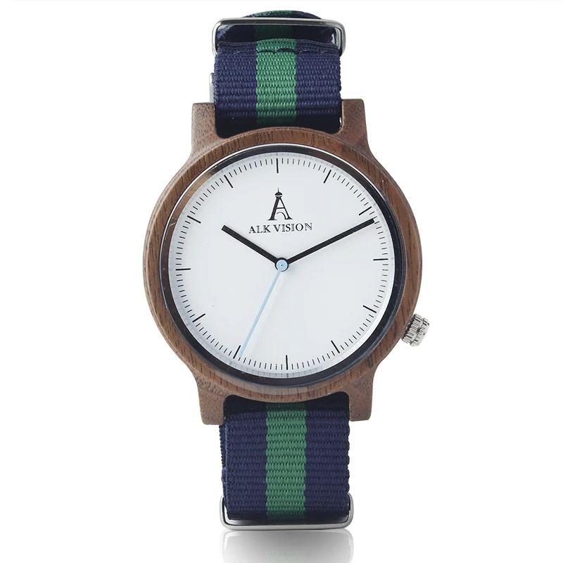 ALK Vision Pride Rainbow Top Wood Watches Dropshipping Brand Women Mens Wooden Watch Canvas LGBT Strap Fashion Casual Wristwatch 