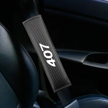 

Car Seat Belt Cover Protector For Peugeot 407 Carbon Fiber Protection Seat Shoulder Strap Pad Cover Car Accessories Interior