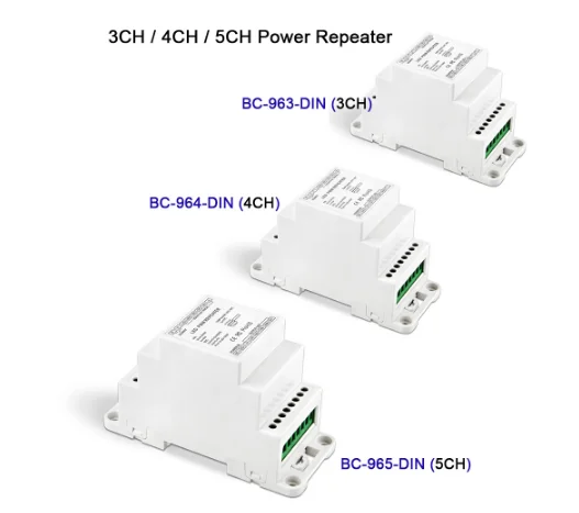 DIN Rail Led Мощность ретранслятор DC5V~ 24V светодиодный Усилитель 3CH/4CH/5CH усилитель сигнала 3/4/5 способ высокочастотный Мощность расширитель