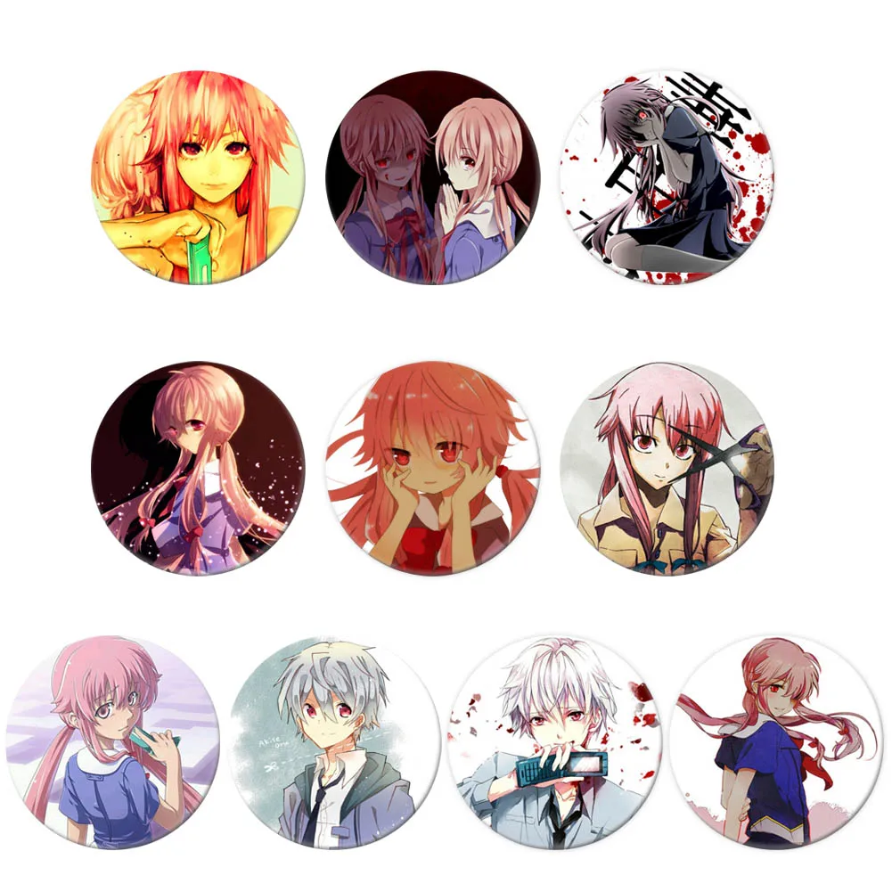 Trendy Anime Badge REDIAL Future Diary Mirai Gasai Yuno Cosplay Brooch